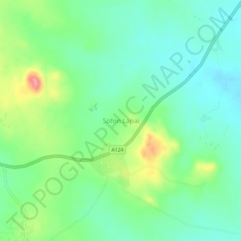 Sofon Lapai topographic map, elevation, terrain