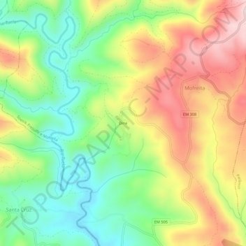 Dine topographic map, elevation, terrain
