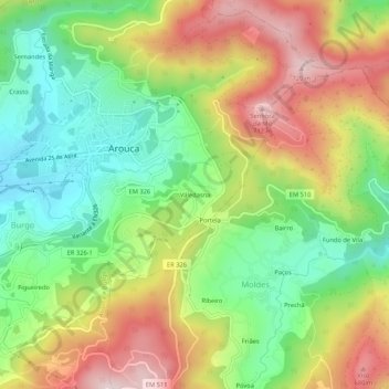 Valedasna topographic map, elevation, terrain