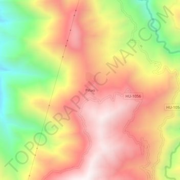 Pillao topographic map, elevation, terrain