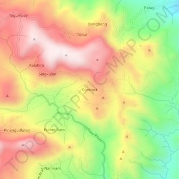 Contract topographic map, elevation, terrain