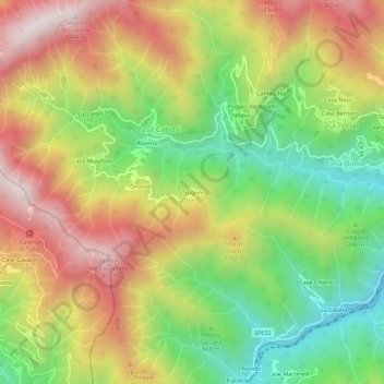 Trogoni topographic map, elevation, terrain