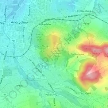 A67 topographic map, elevation, terrain