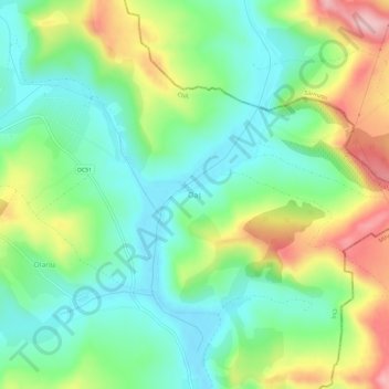 Oaș topographic map, elevation, terrain