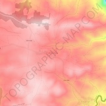 Almofala topographic map, elevation, terrain
