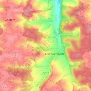 Reith topographic map, elevation, terrain