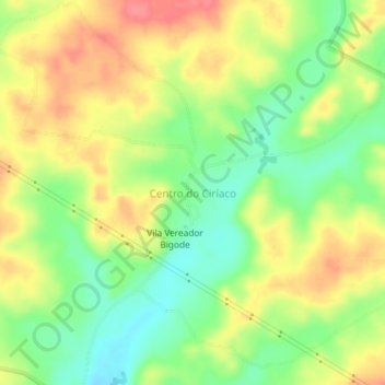 Centro do Ciríaco topographic map, elevation, terrain