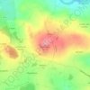 Butte Saint-Michel topographic map, elevation, terrain