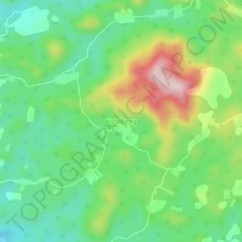 Kombeng topographic map, elevation, terrain