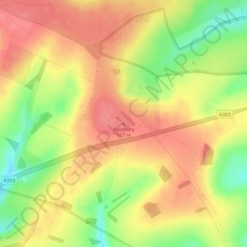 Yarnbury topographic map, elevation, terrain