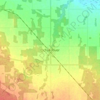 Ochre River topographic map, elevation, terrain