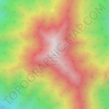 Telescope Peak topographic map, elevation, terrain