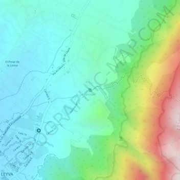 Iguaque topographic map, elevation, terrain