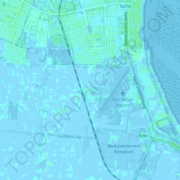Friese Buurt topographic map, elevation, terrain