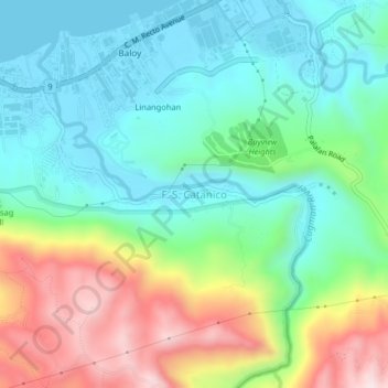 F. S. Catanico topographic map, elevation, terrain