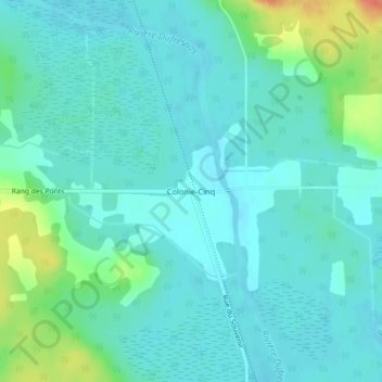 Colonie-Cinq topographic map, elevation, terrain