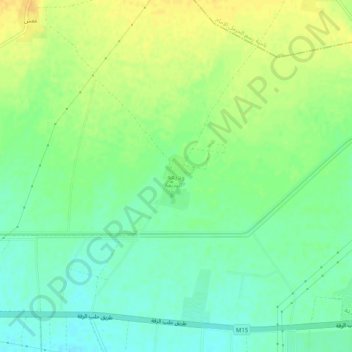 Wadi'a topographic map, elevation, terrain