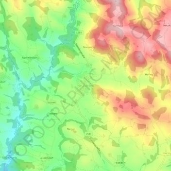 Neußerling topographic map, elevation, terrain