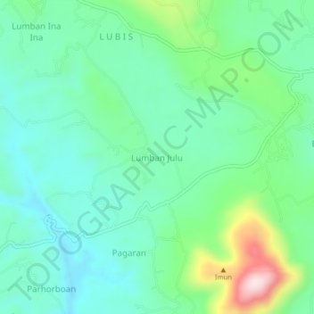 Lumban Julu topographic map, elevation, terrain
