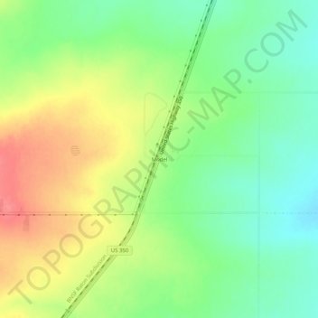 Model topographic map, elevation, terrain