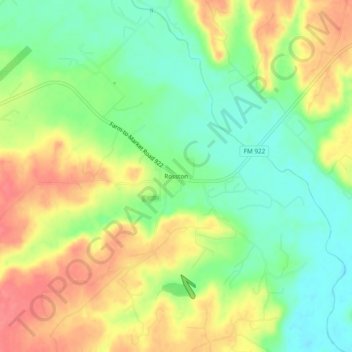 Rosston topographic map, elevation, terrain