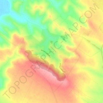 Rusiv topographic map, elevation, terrain