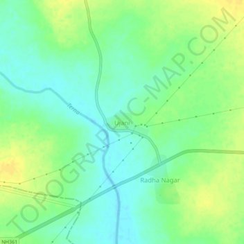 Ujani topographic map, elevation, terrain