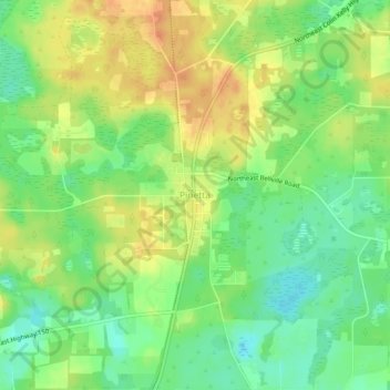 Pinetta topographic map, elevation, terrain