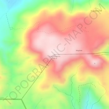 Loma Maylote topographic map, elevation, terrain