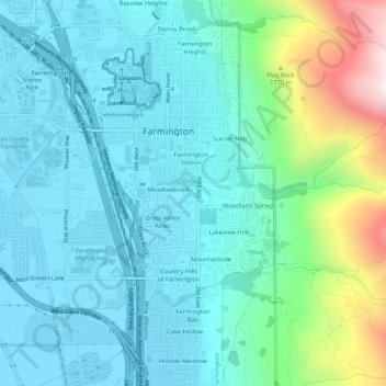 Hight topographic map, elevation, terrain