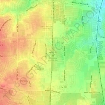Moselle topographic map, elevation, terrain