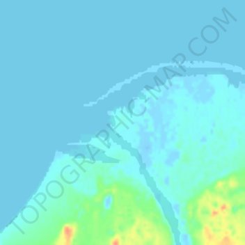 Cape York topographic map, elevation, terrain