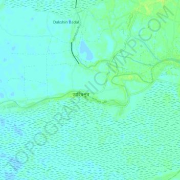 Tahirpur topographic map, elevation, terrain