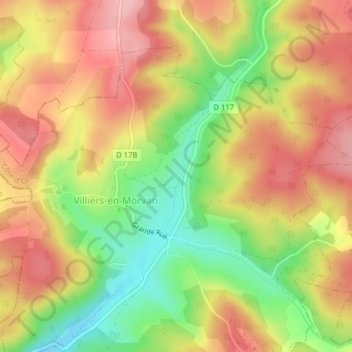 Les Corcelles topographic map, elevation, terrain