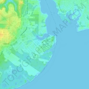 Postil topographic map, elevation, terrain