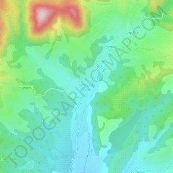 Certeju de Sus topographic map, elevation, terrain