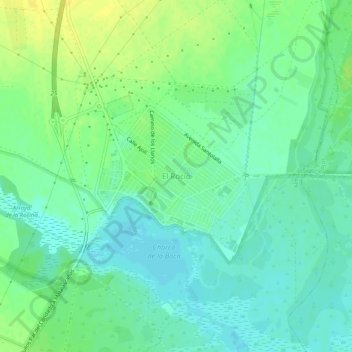 El Rocío topographic map, elevation, terrain