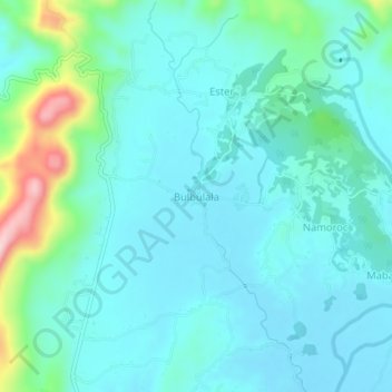 Bulbulala topographic map, elevation, terrain