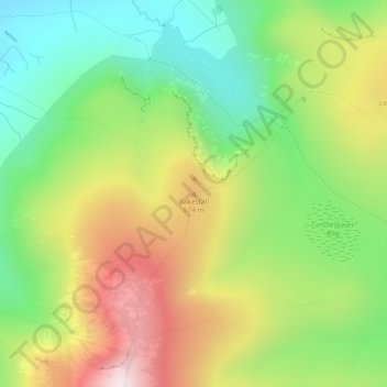 Bakestall topographic map, elevation, terrain