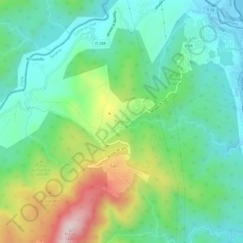 Togna topographic map, elevation, terrain