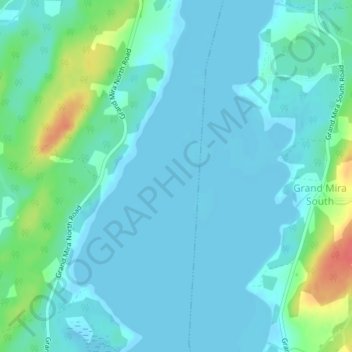 Mira River topographic map, elevation, terrain