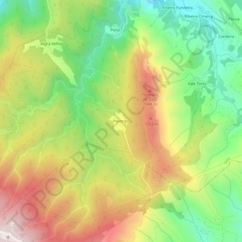 Povorais topographic map, elevation, terrain