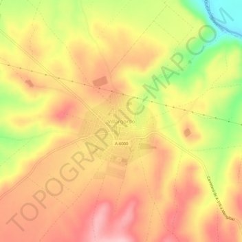 Villargordo topographic map, elevation, terrain