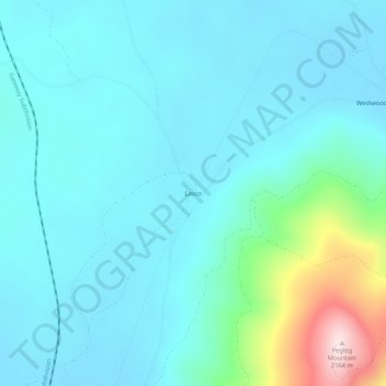 Lasco topographic map, elevation, terrain
