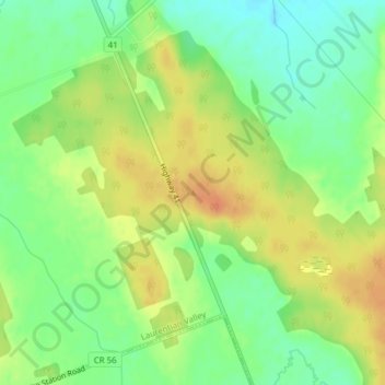 Cowies Hill topographic map, elevation, terrain