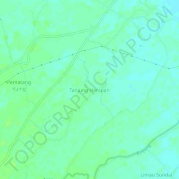 Tanjung Harapan topographic map, elevation, terrain