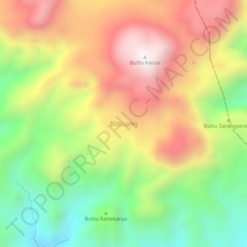 Bittuang topographic map, elevation, terrain