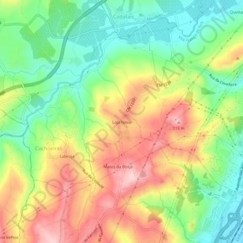Loja Nova topographic map, elevation, terrain