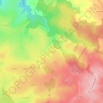 La Forêt topographic map, elevation, terrain
