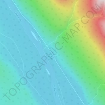 Rocky Mountains topographic map, elevation, terrain